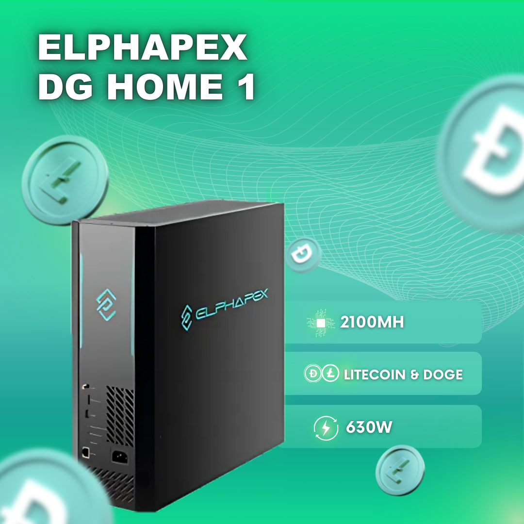 Home Miner ElphaPex Home 1 Litecoin & Dogecoin (2.1GH) 630W